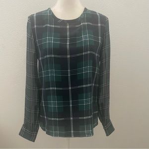 Equipment Femme Silk Plaid long sleeve blouse size Xsmall